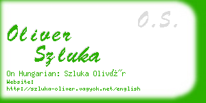 oliver szluka business card